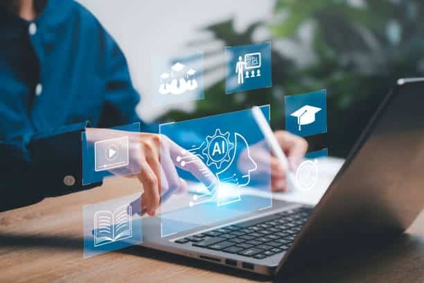 Digital Skills shows on laptop